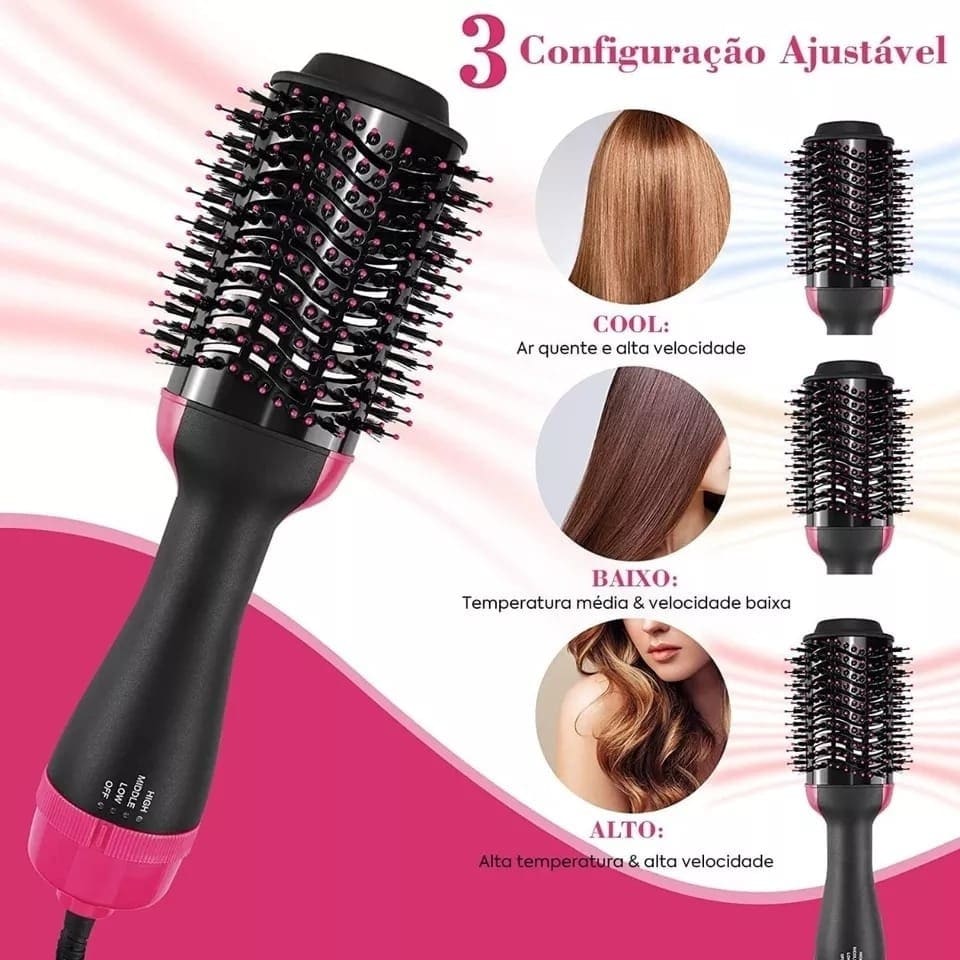 Escova Secadora de Cabelo 3 em 1 110V/220V